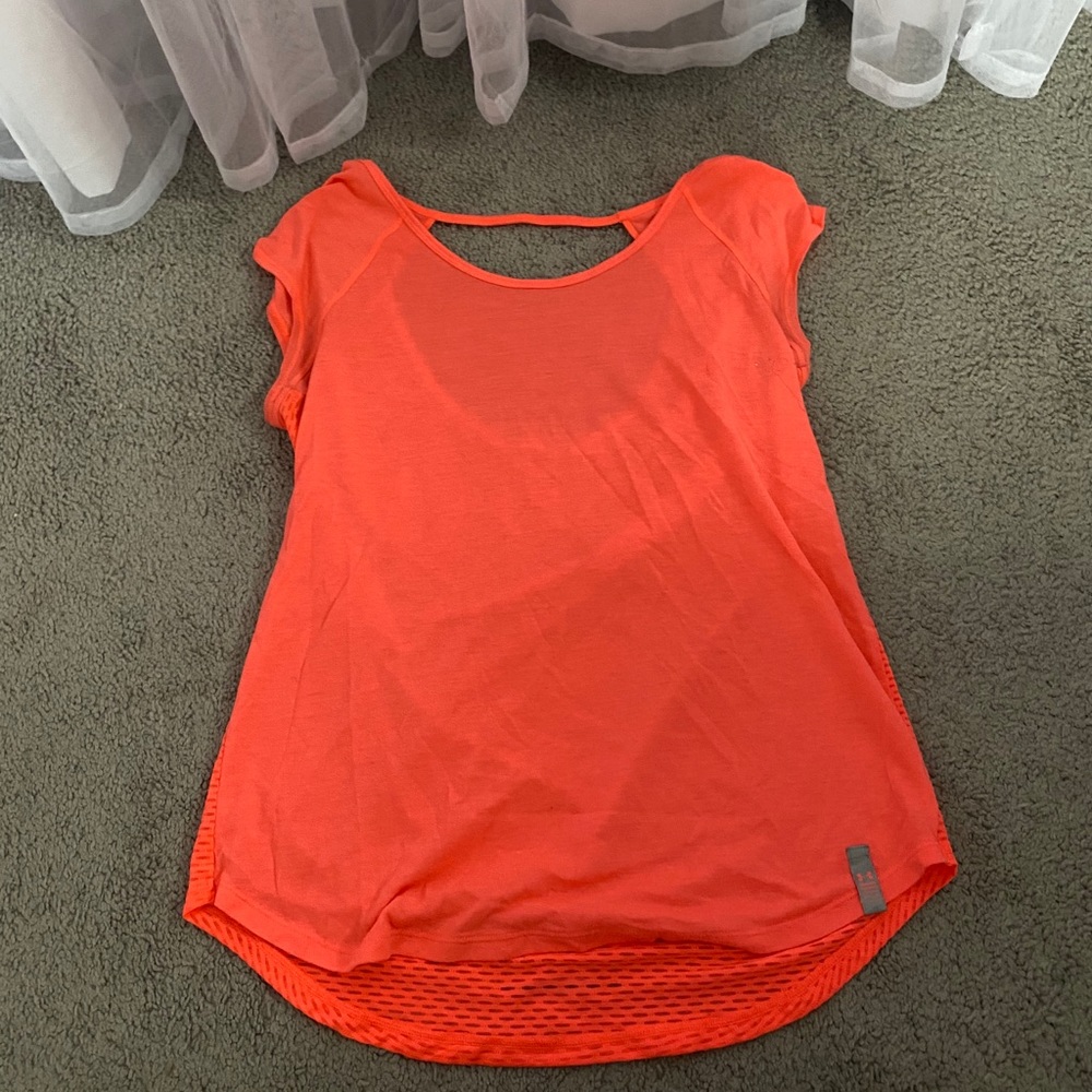 Under Armour workout top NEON CORAL